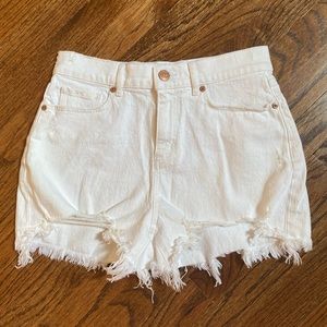 Loft High Waisted Frayed Shorts